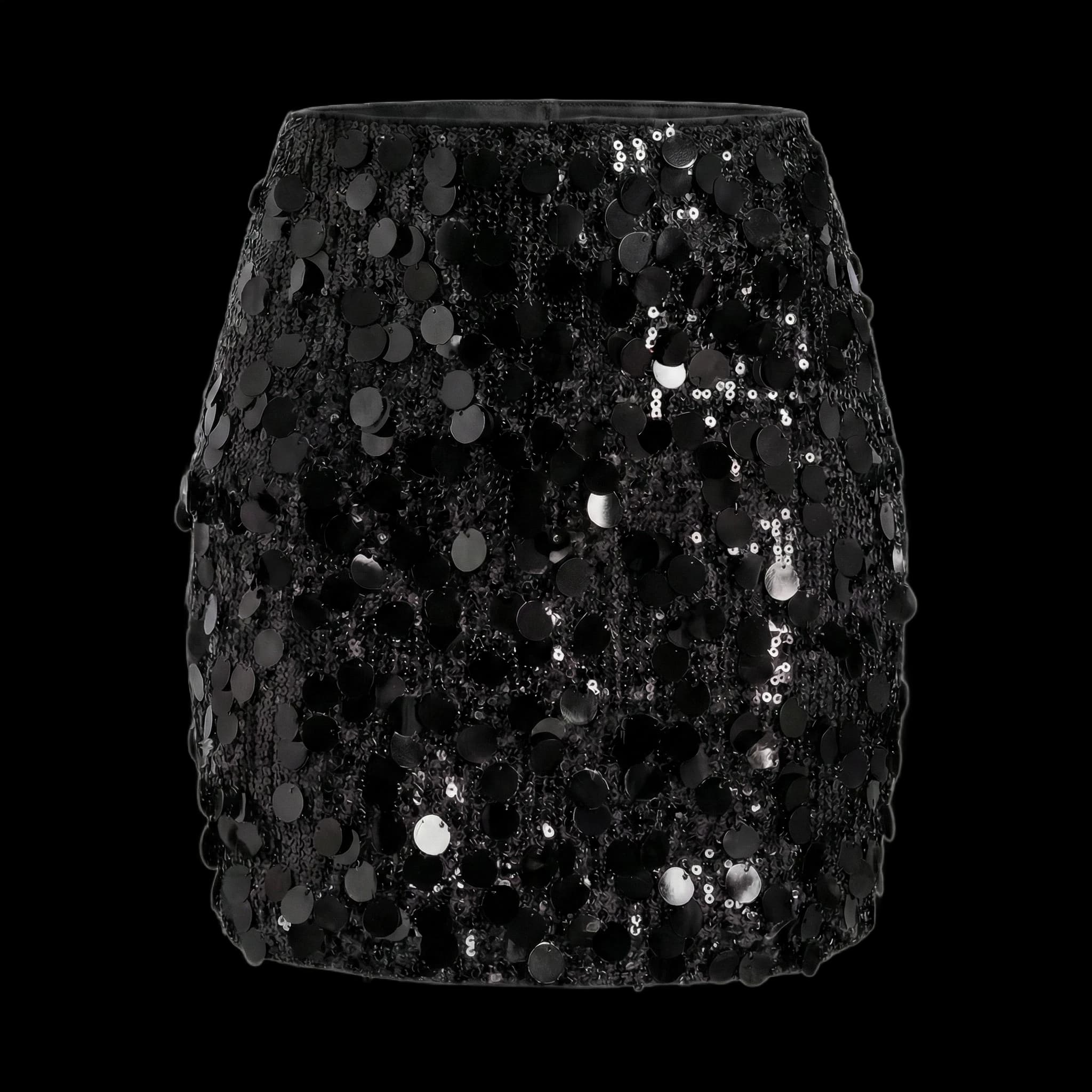 Saia Com Paetês Grandes Espelhados