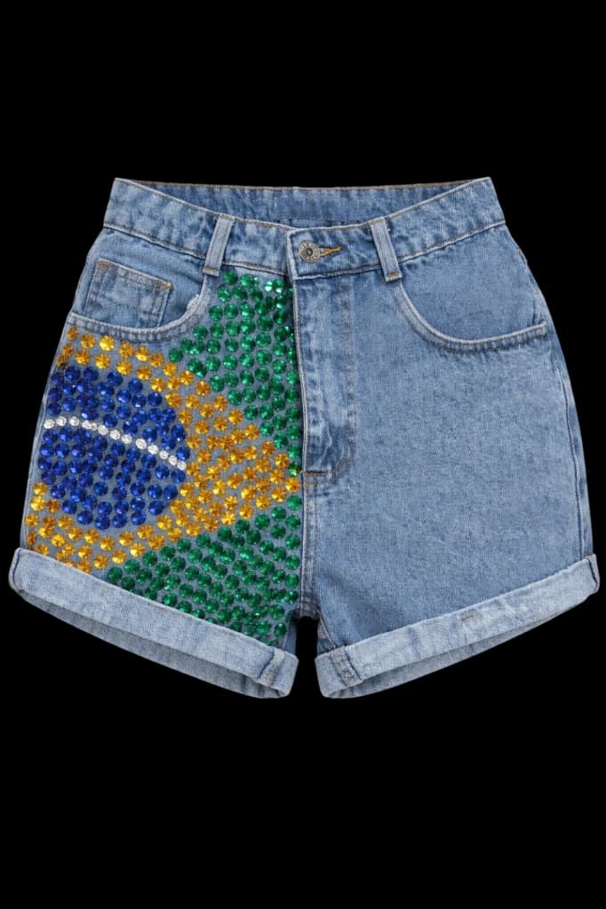 Short Brasil Bordado Premium