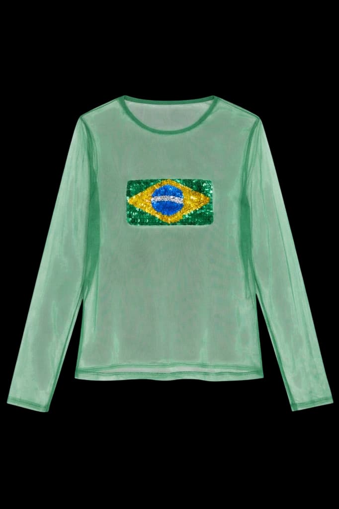 Blusa Tule Brasil Shine Copa