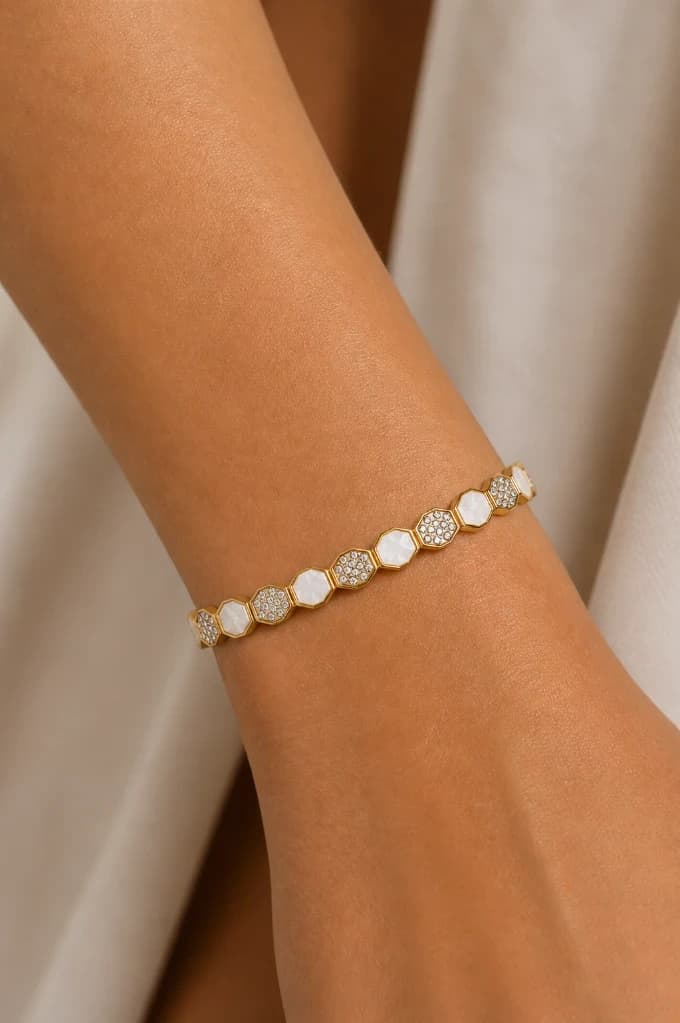 Bracelete Colmeia Elegance Aço