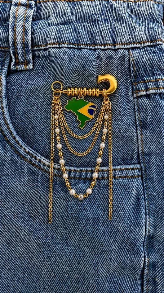 Broche Alfinete Correntes Tropicais