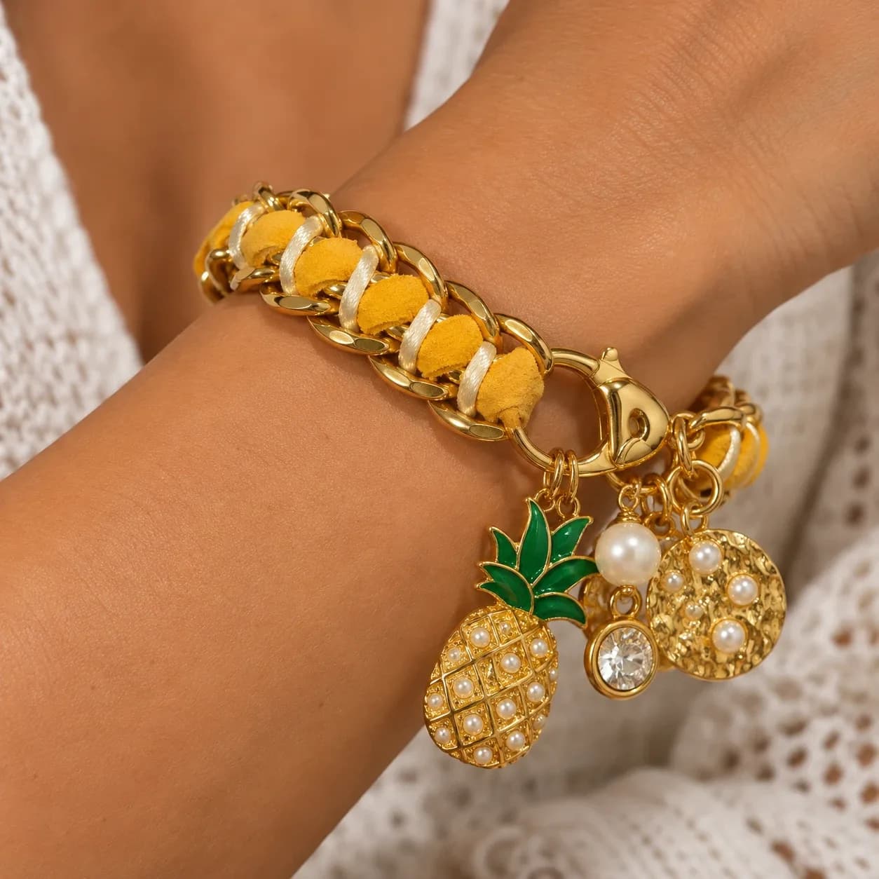 Pulseira Abacaxi Tropical