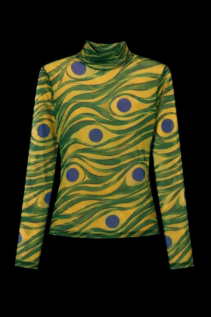 Blusa Tule Pavão Brasil