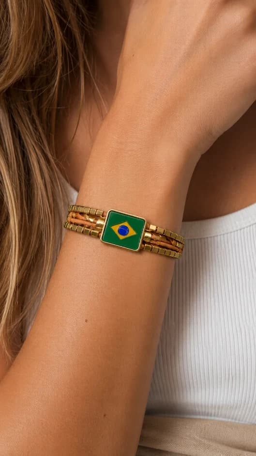 Pulseira Tubinhos Brasil