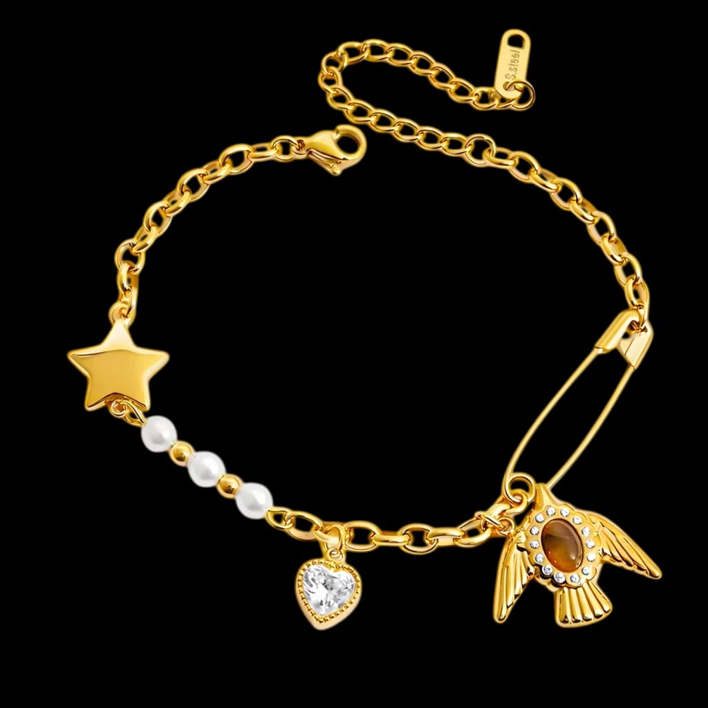 Pulseira Amuleto Solar Tigre Aço