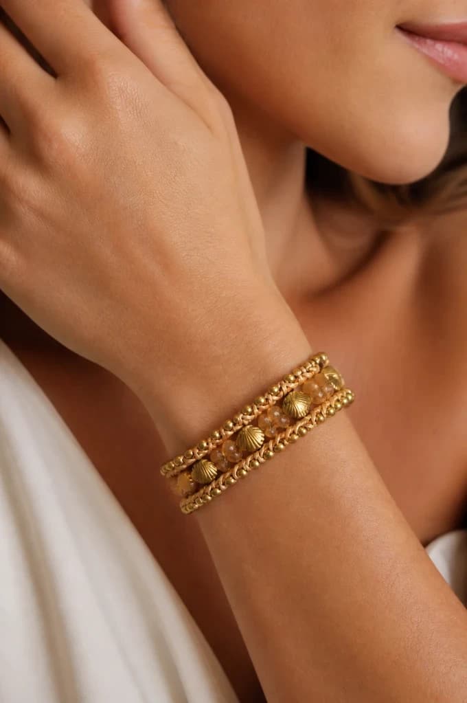 Pulseira Wrapp Conchas